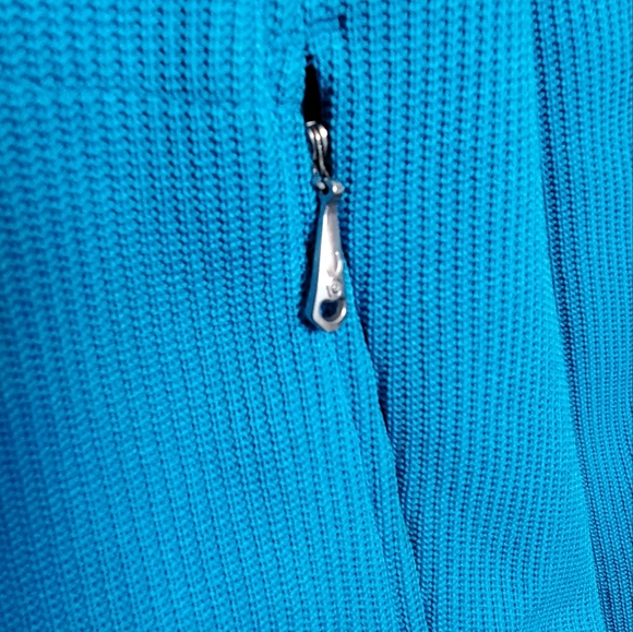 Women's Spyder Core Waffle Knit Zip Up Jacket Turquoise Size L - Picture 13 of 16